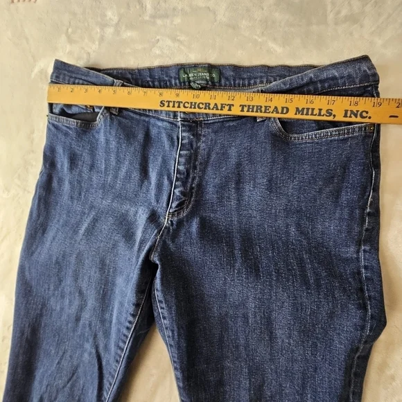 LRL Lauren Jeans Co Ralph Lauren 18W Women’s Plus denim straight leg jeans dark - Picture 2 of 10